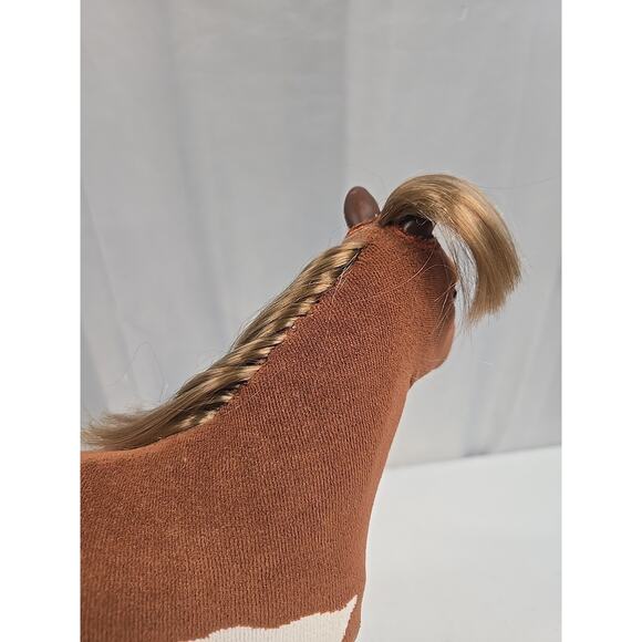 American Girl Paint Foal Horse 2019 GJD50 Brown Fabric Coat Rooted Mane and Tail - Picture 7 of 12